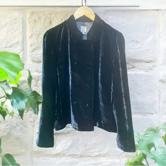 J. Jill Black Velvet Jacket, Short Waisted, M - Picture 11 of 14